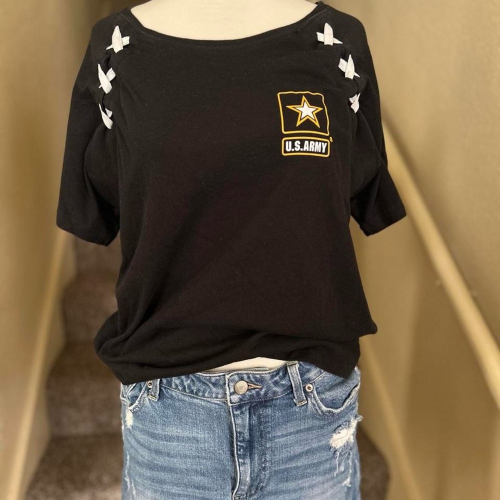PINK Victoria's Secret Army Black Top